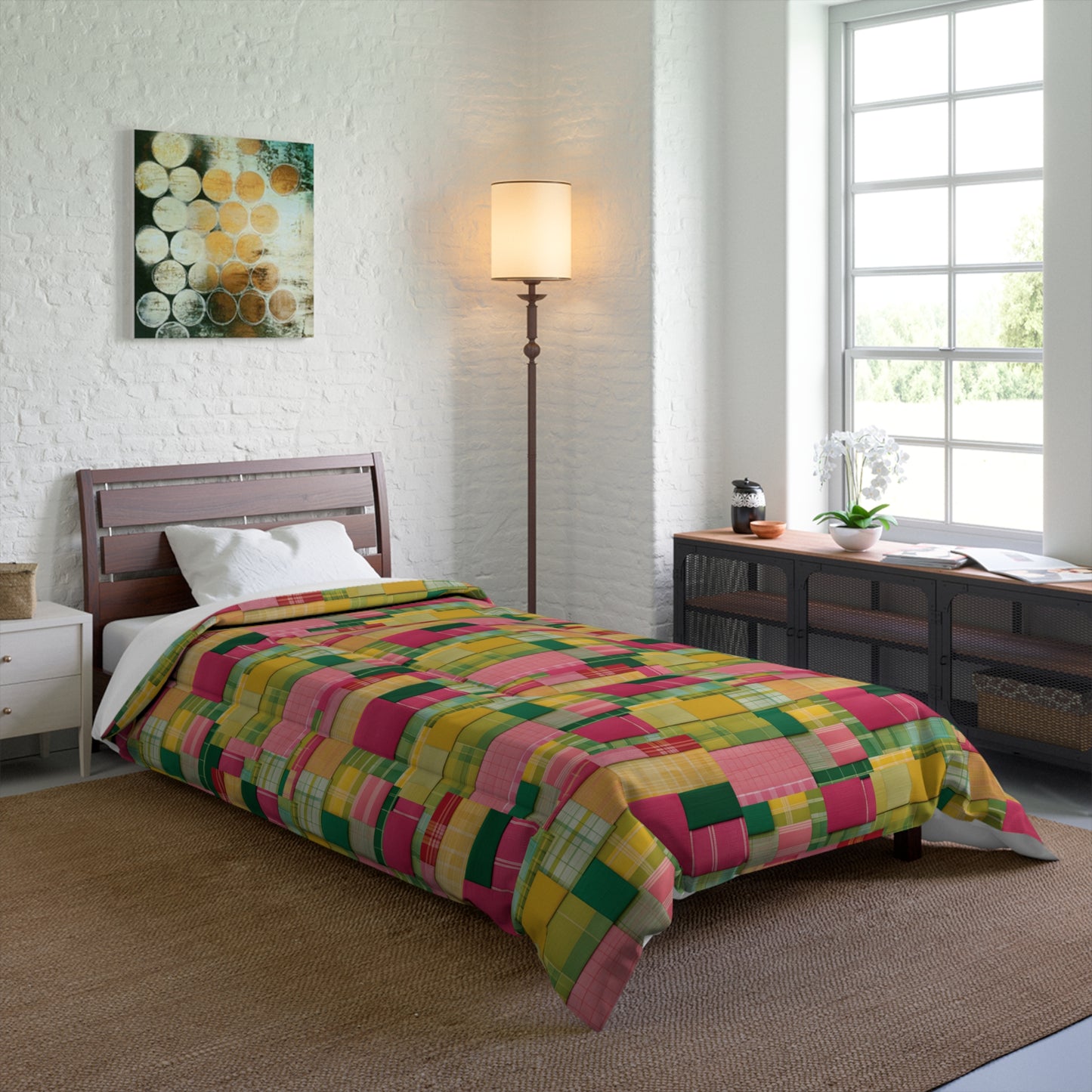 Vibrant Patchwork Comforter - Cozy Home Decor for Year-Round Style