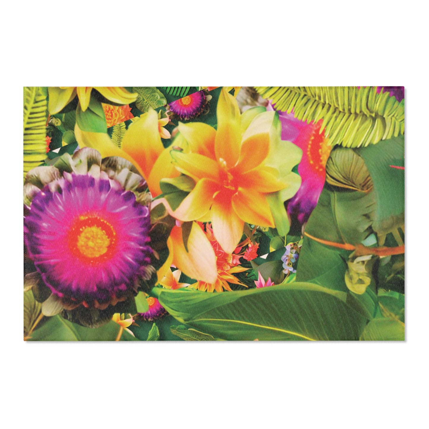 Vibrant Floral Area Rug – Brighten Your Space with Tropical Blooms