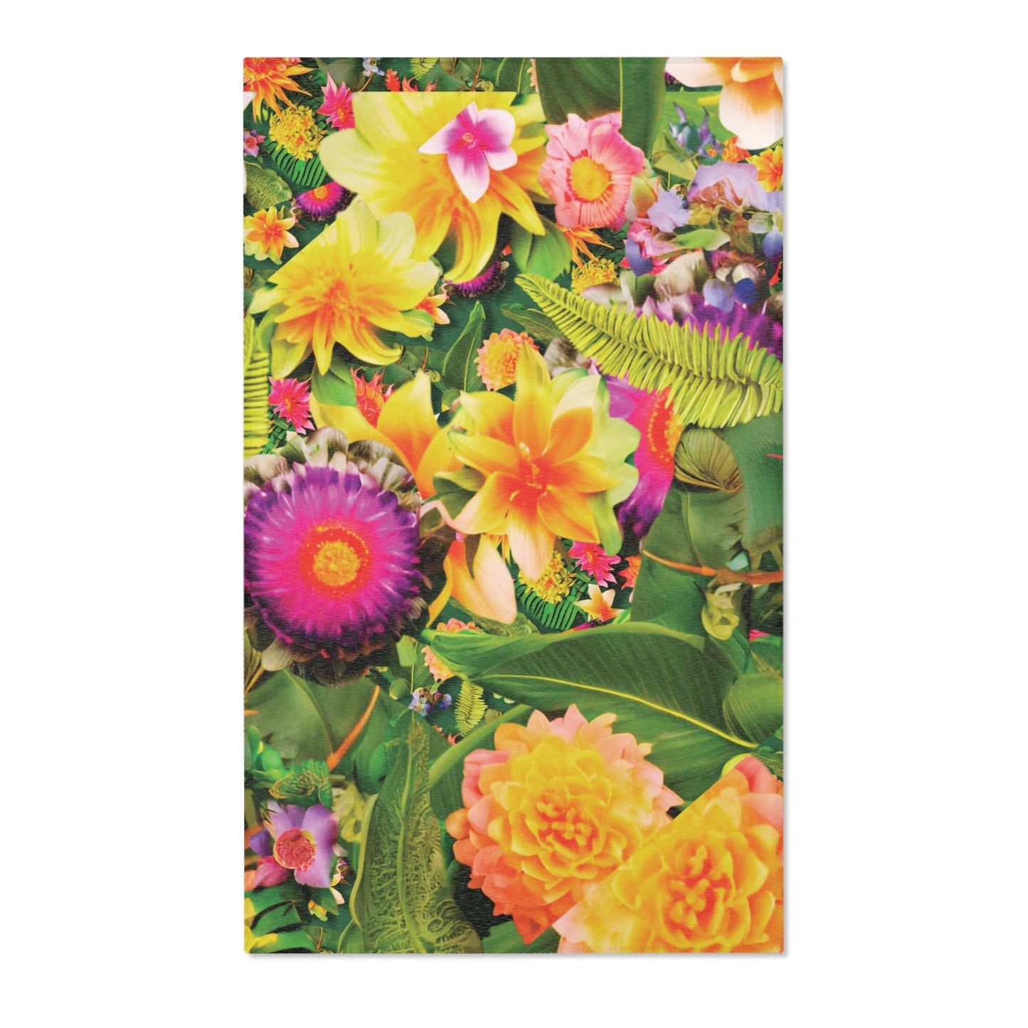 Vibrant Floral Area Rug – Brighten Your Space with Tropical Blooms