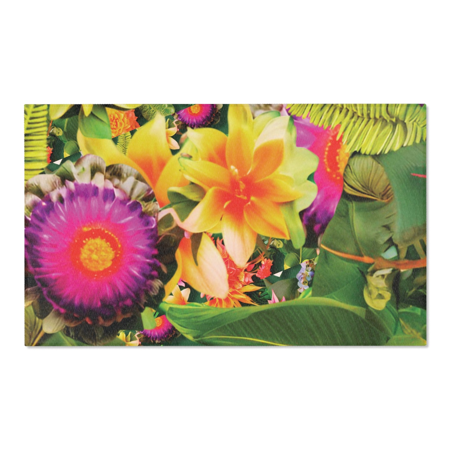 Vibrant Floral Area Rug – Brighten Your Space with Tropical Blooms