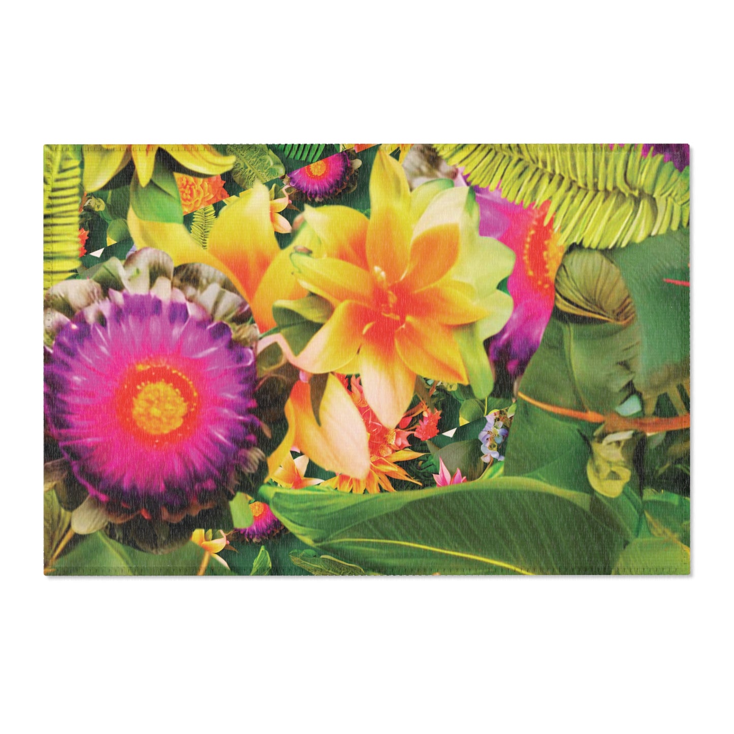 Vibrant Floral Area Rug – Brighten Your Space with Tropical Blooms