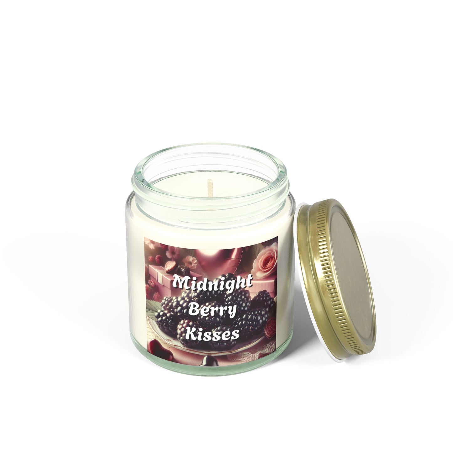 Scented Candles, Valentine's Day Candle, Midnight Berry Kisses Home Fragrance, Coconut Apricot Wax, Romantic Gift, Bedroom