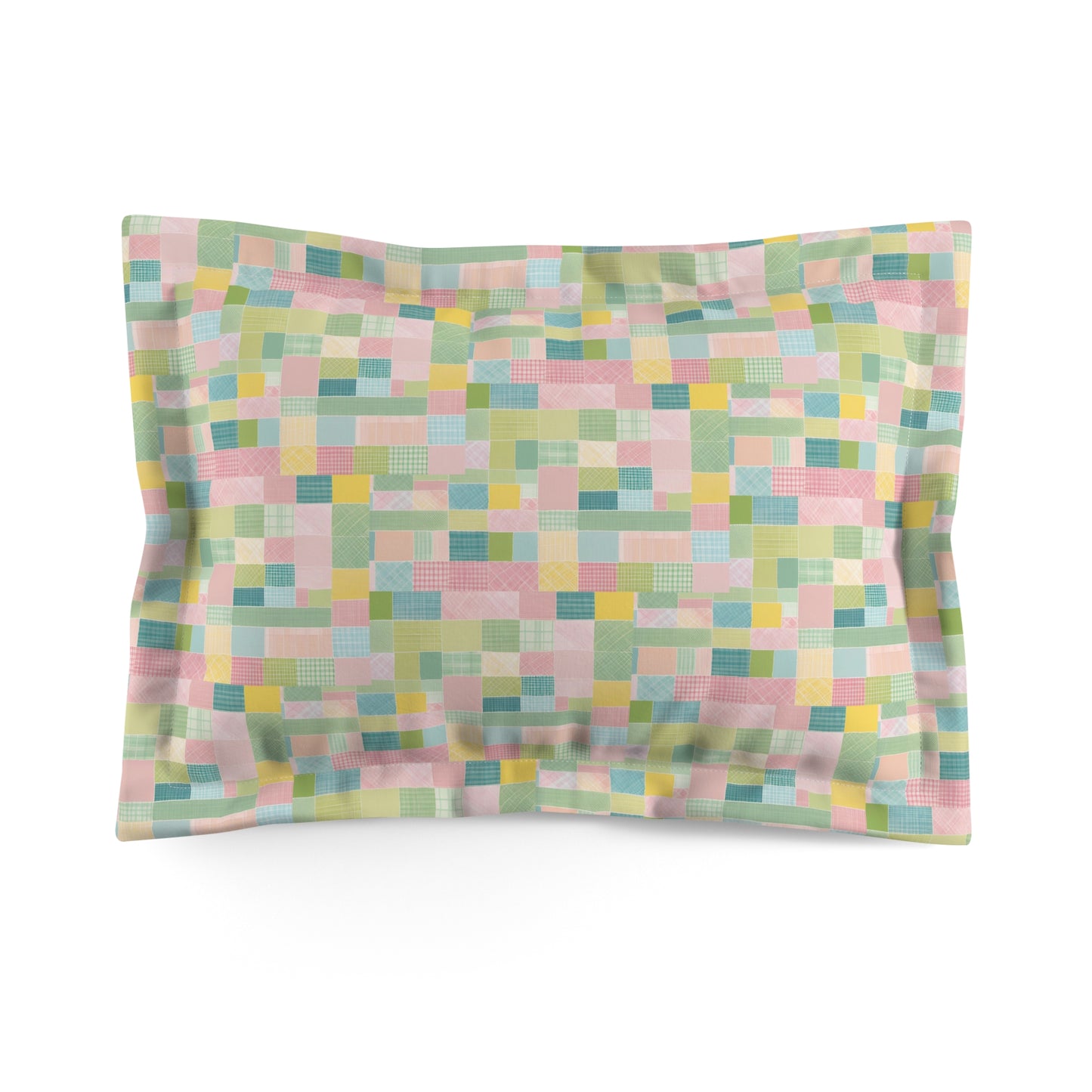 Colorful Geometric Microfiber Pillow Sham - Soft and Stylish Bedroom Decor