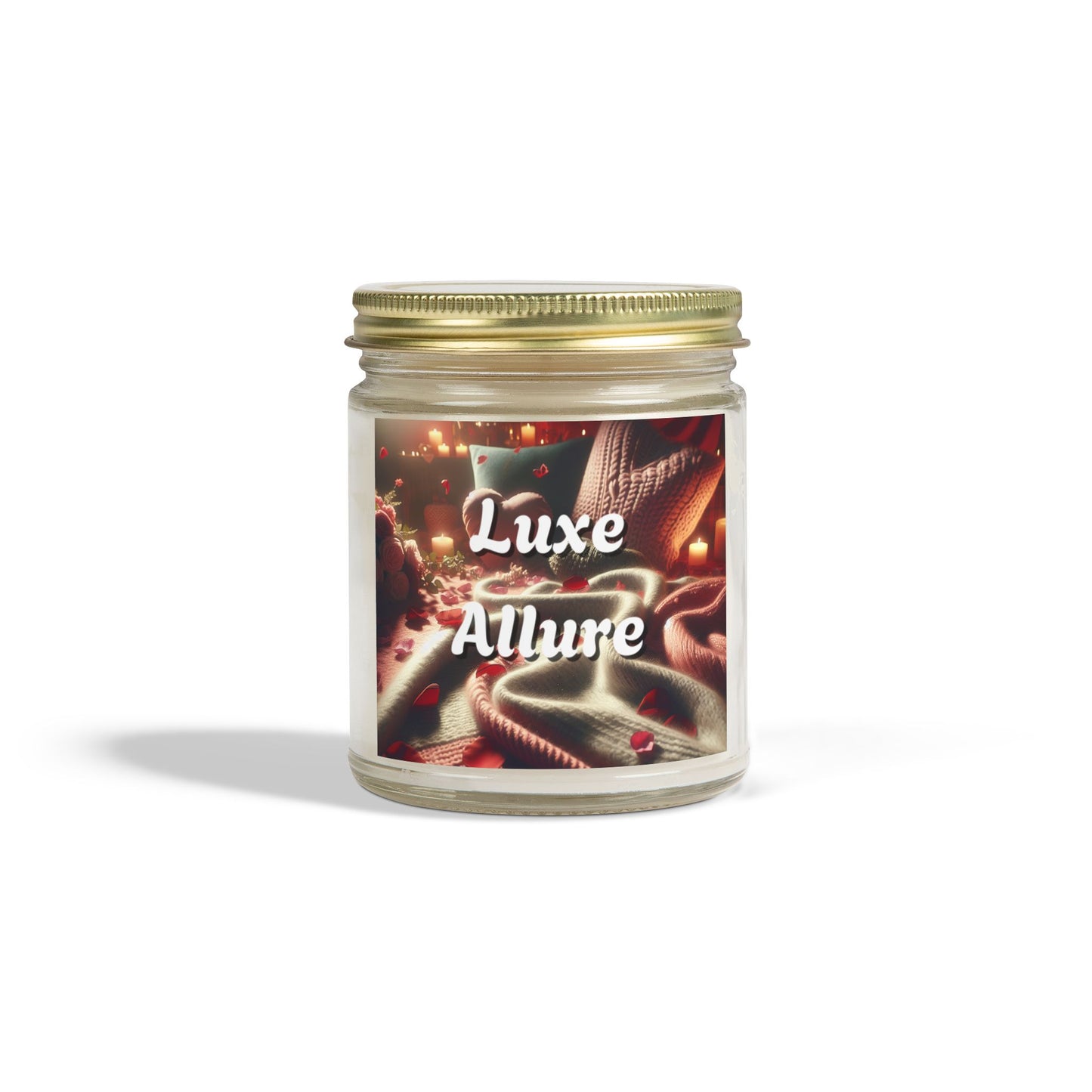 Luxe Allure Scented Candles, Coconut Apricot Wax (4oz, 9oz) - Home Fragrance for Relaxation, Gift for Her, Aromatherapy Candle, Spa Decor,