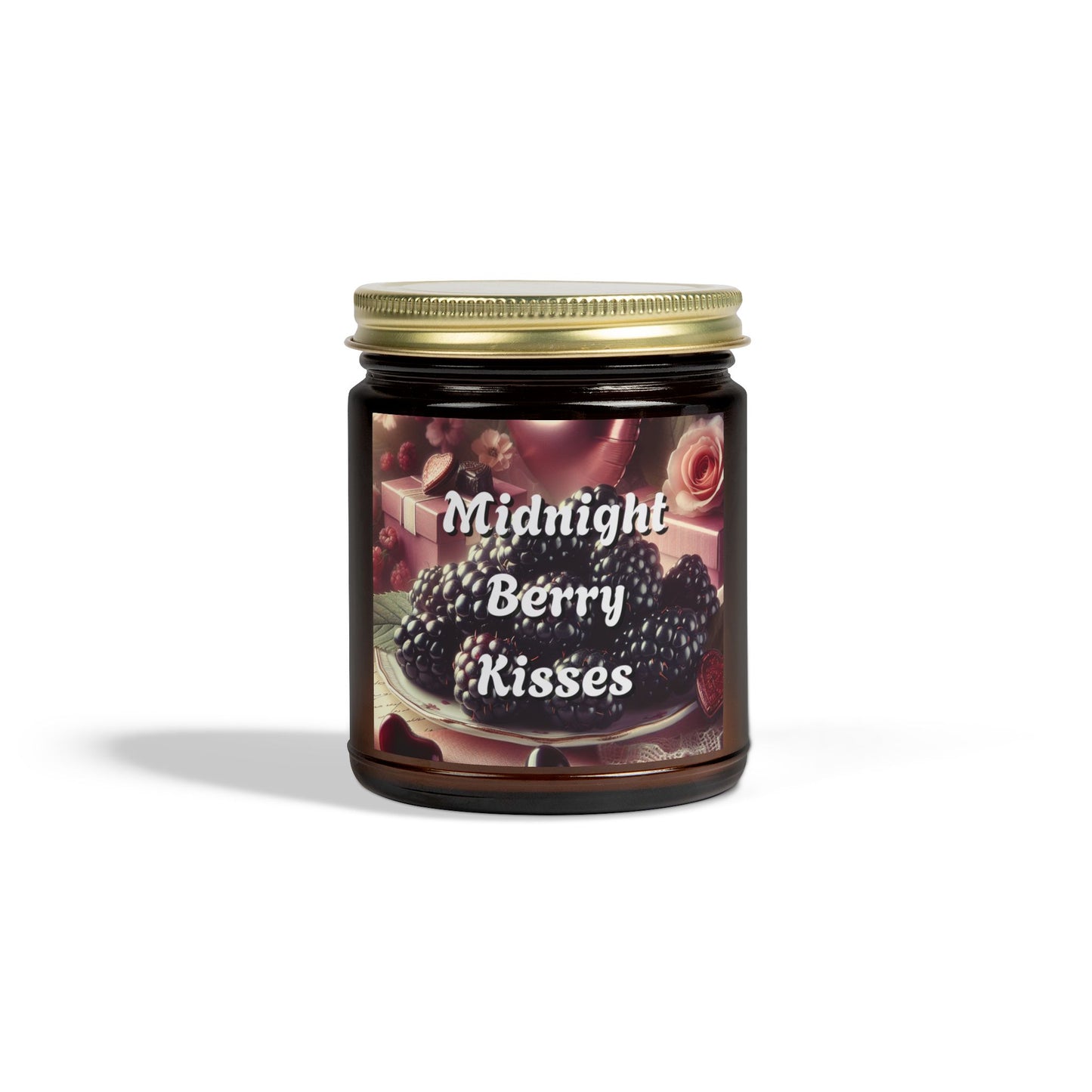 Scented Candles, Valentine's Day Candle, Midnight Berry Kisses Home Fragrance, Coconut Apricot Wax, Romantic Gift, Bedroom