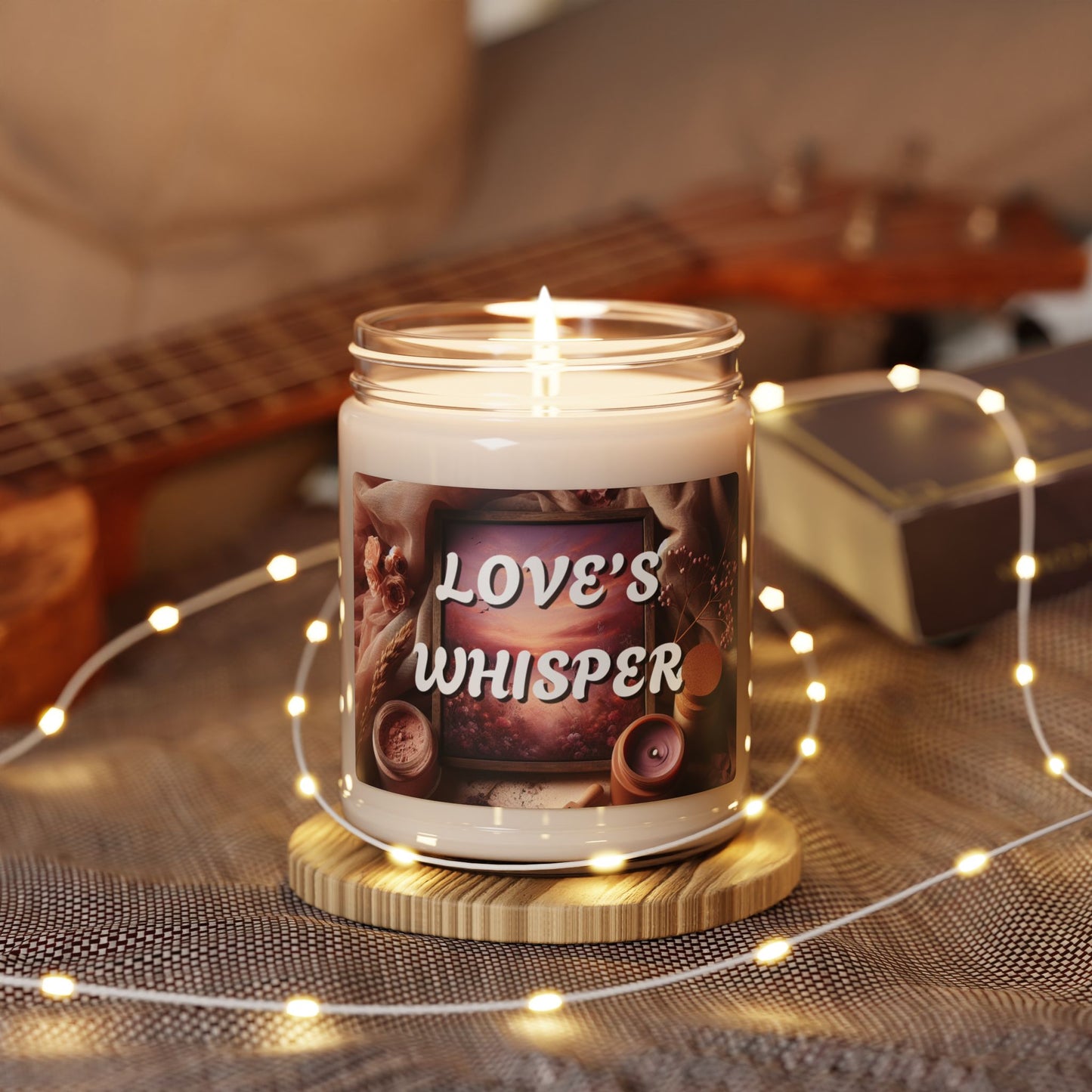 Love's Whispers Scented Soy Candle, 9oz - Romantic Home Decor, Aromatherapy Candle, Gift for Her, Relaxation Candle, Hand-poured Candle