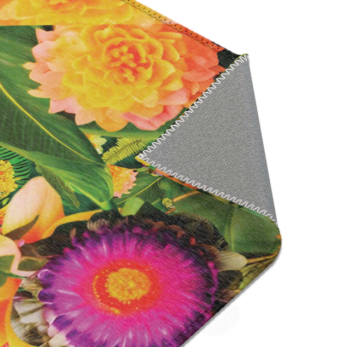 Vibrant Floral Area Rug – Brighten Your Space with Tropical Blooms