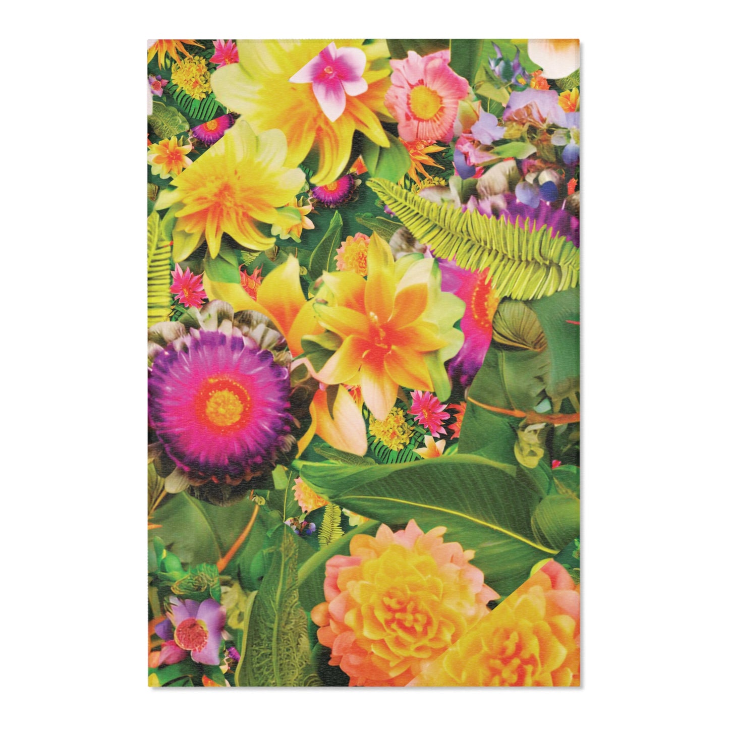 Vibrant Floral Area Rug – Brighten Your Space with Tropical Blooms