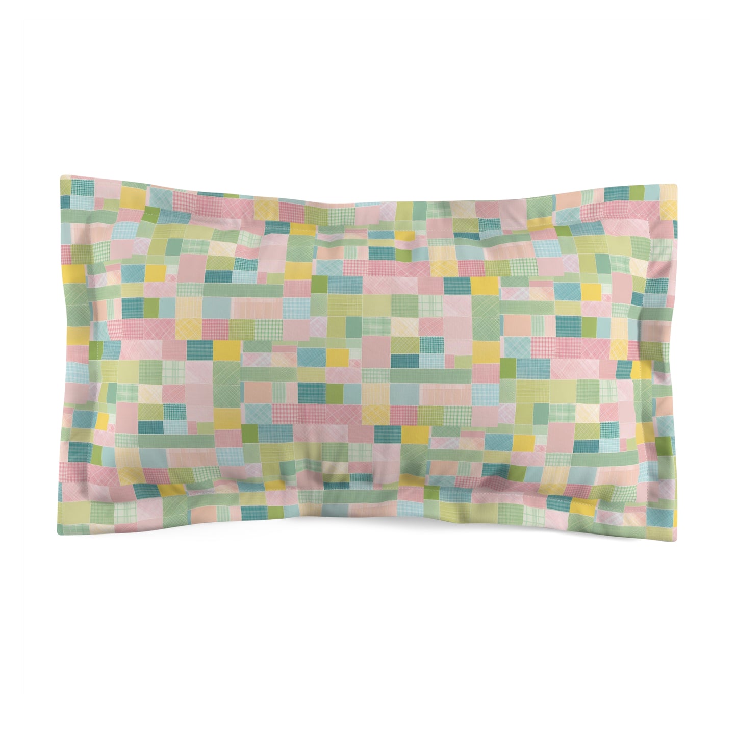 Colorful Geometric Microfiber Pillow Sham - Soft and Stylish Bedroom Decor