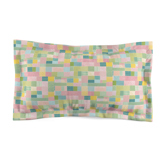 Colorful Geometric Microfiber Pillow Sham - Soft and Stylish Bedroom Decor