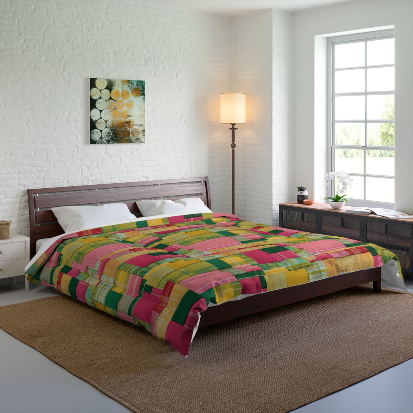 Vibrant Patchwork Comforter - Cozy Home Decor for Year-Round Style