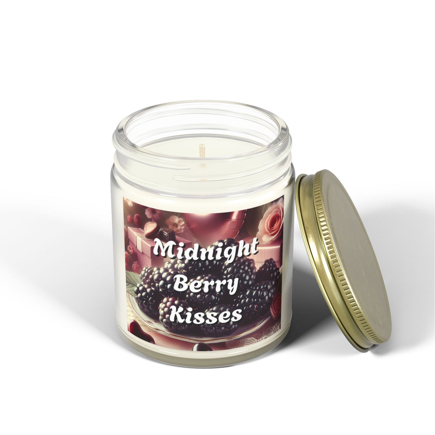 Scented Candles, Valentine's Day Candle, Midnight Berry Kisses Home Fragrance, Coconut Apricot Wax, Romantic Gift, Bedroom