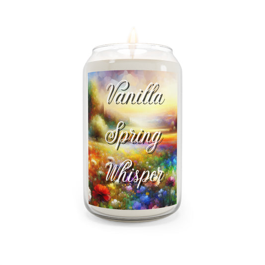 Scented Candle, Vanilla Bean Springtime Whisper, Home Fragrance Decor, Aromatherapy Candle, Relaxation Gift, Mother's Day Present