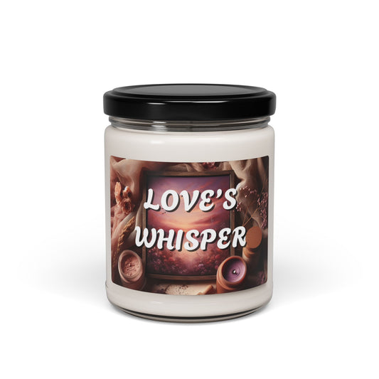 Love's Whispers Scented Soy Candle, 9oz - Romantic Home Decor, Aromatherapy Candle, Gift for Her, Relaxation Candle, Hand-poured Candle