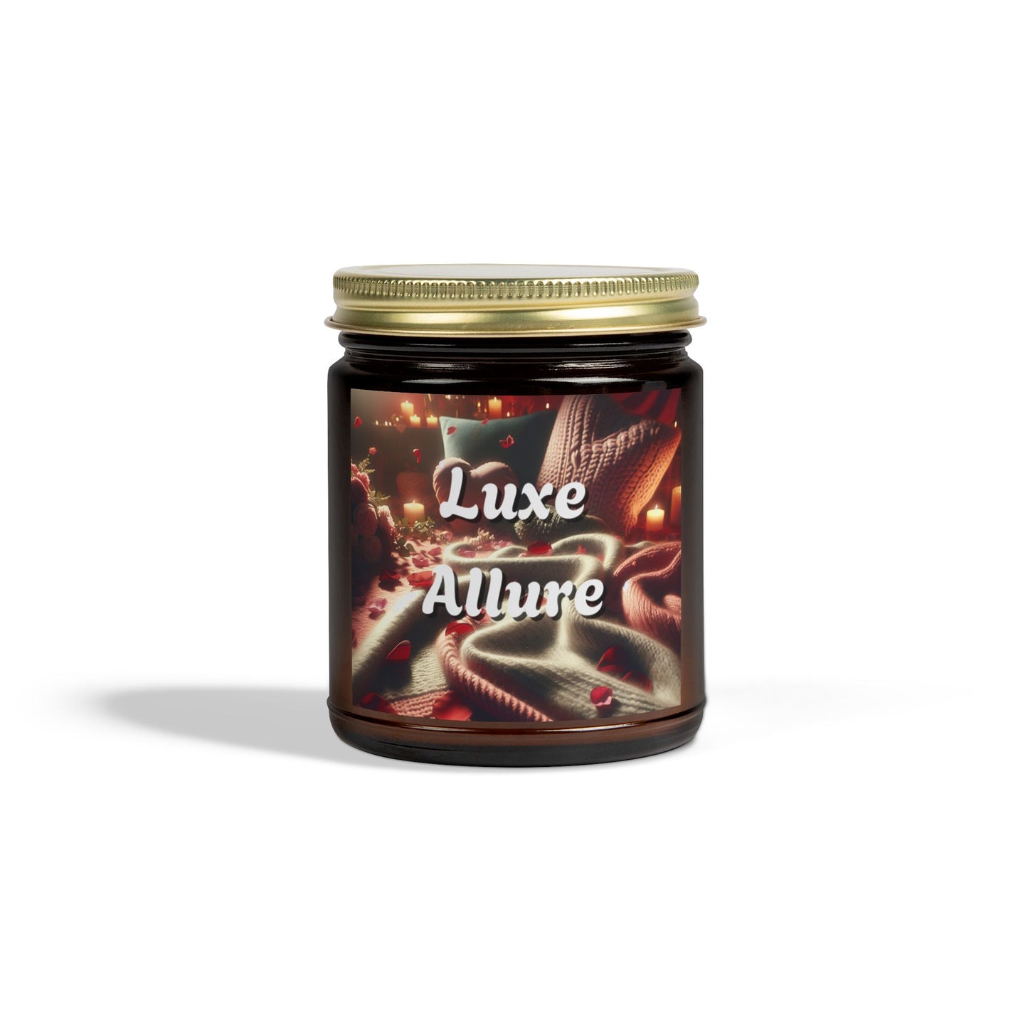 Luxe Allure Scented Candles, Coconut Apricot Wax (4oz, 9oz) - Home Fragrance for Relaxation, Gift for Her, Aromatherapy Candle, Spa Decor,