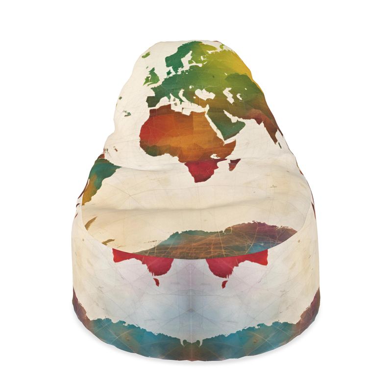 World Map Bean Bag