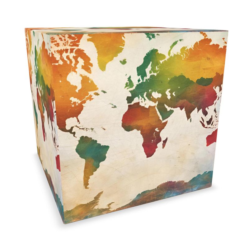 World Map Cube