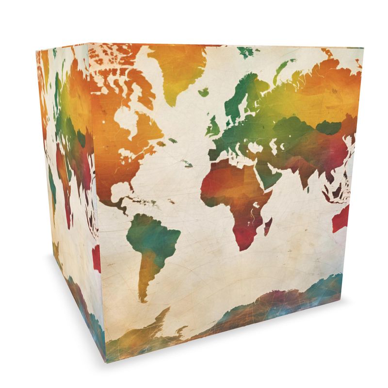 World Map Cube