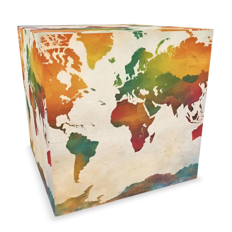 World Map Cube