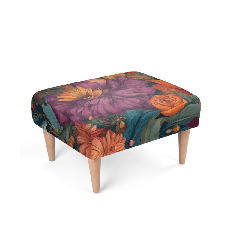 Bohemian Floral Footstool