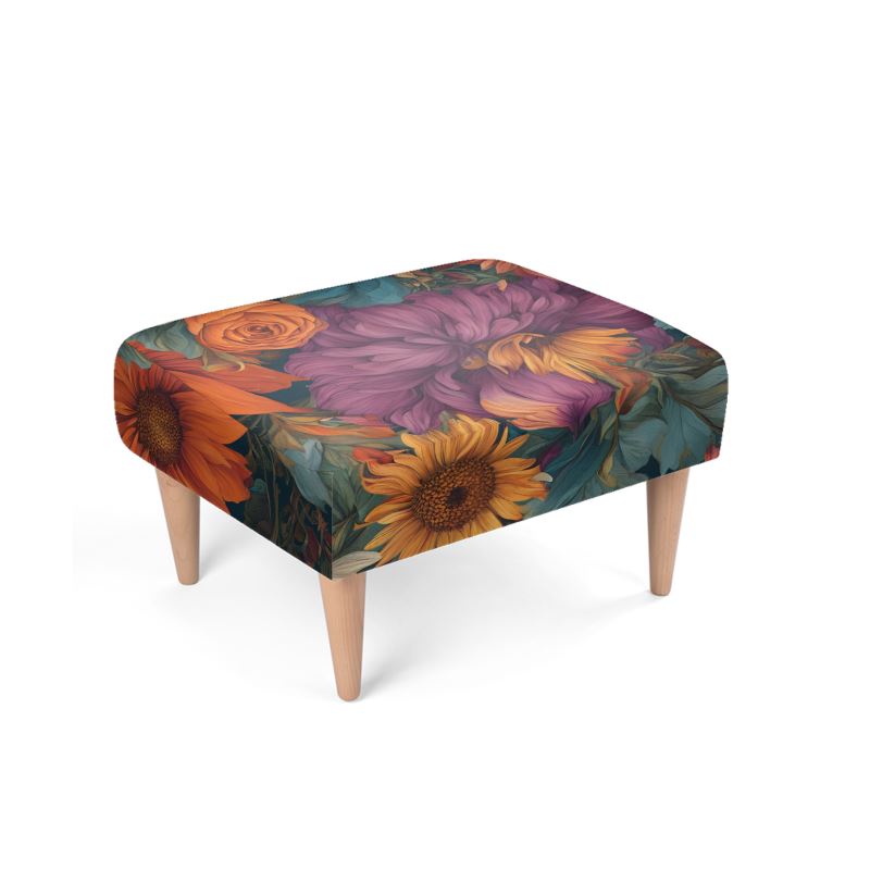 Bohemian Floral Footstool