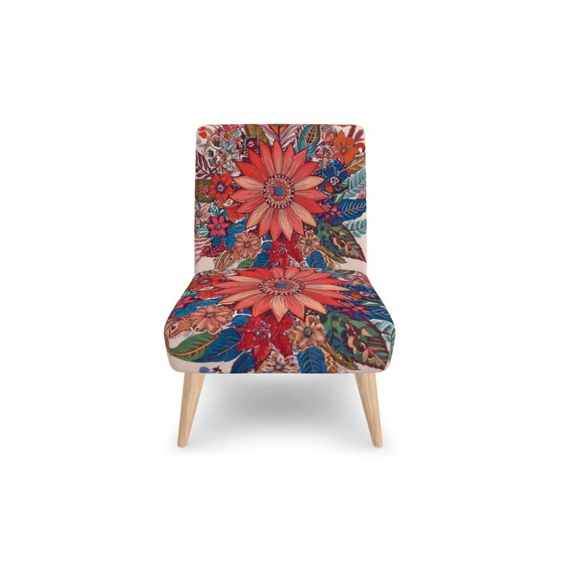 Bohemian Floral Hippie Occasional Accent Chair