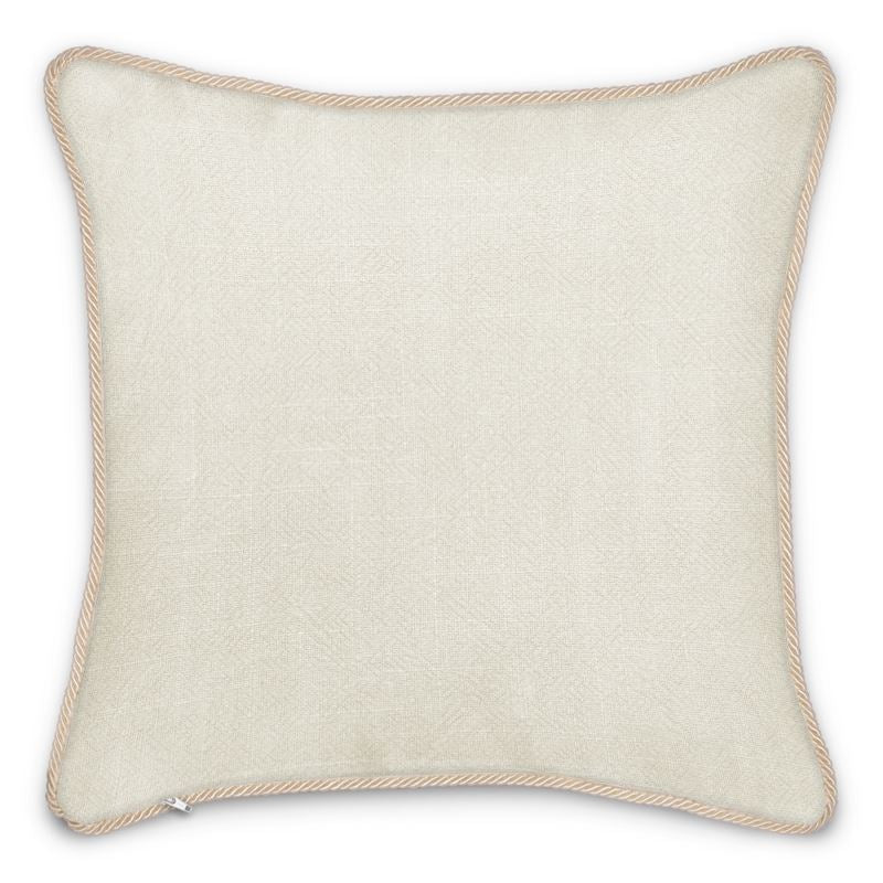 Neutral Floral Silk Pillow