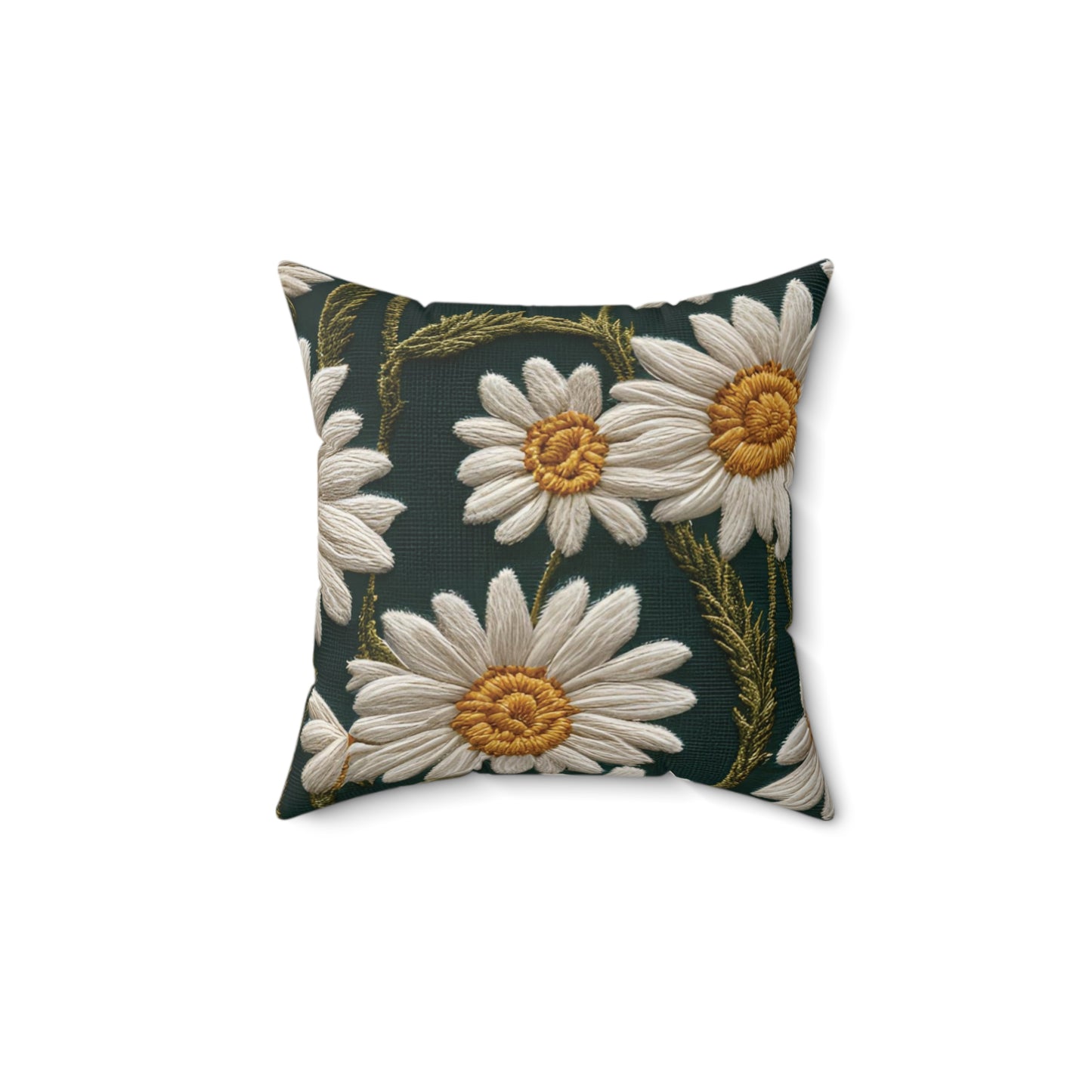 Floral Embroidered Throw Pillow, Cozy Home Decor, Spring Cushion, Boho Chic Accent, Gift for Garden Lovers