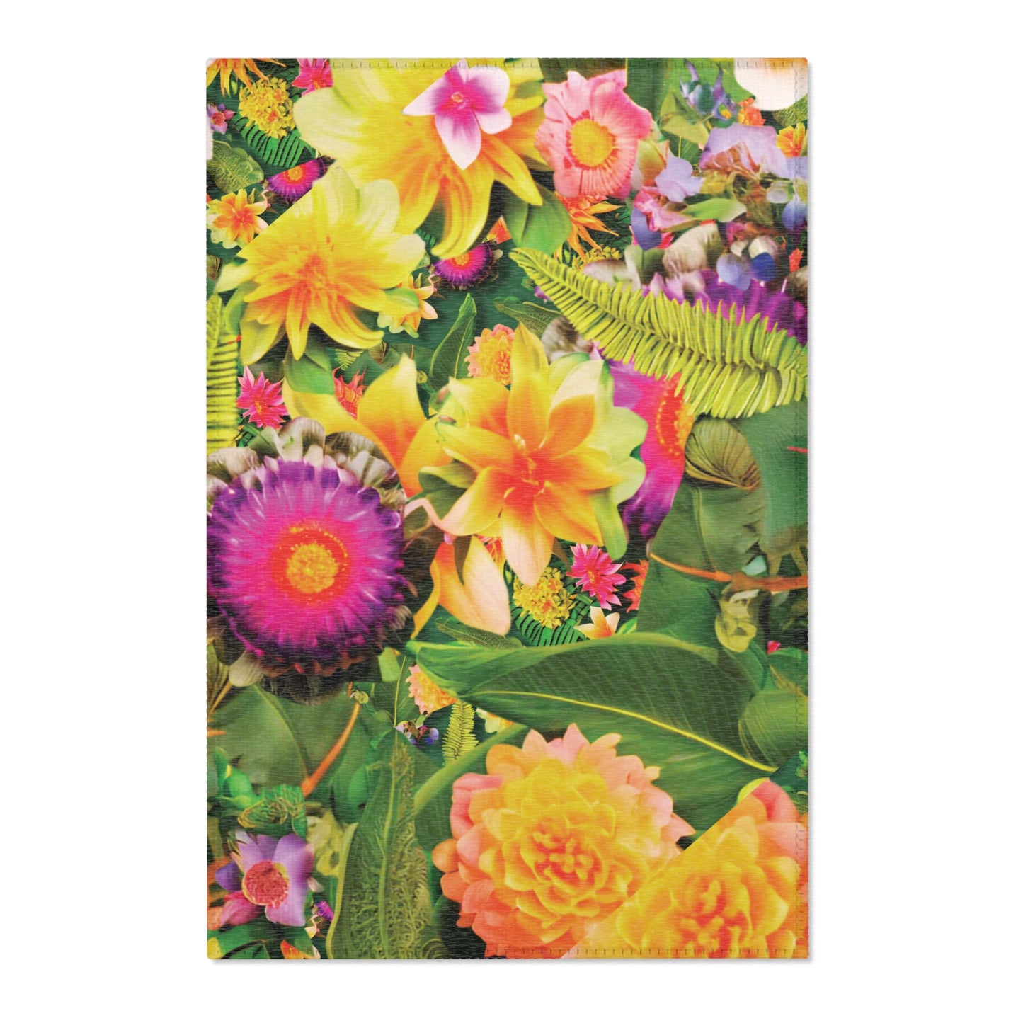 Vibrant Floral Area Rug – Brighten Your Space with Tropical Blooms