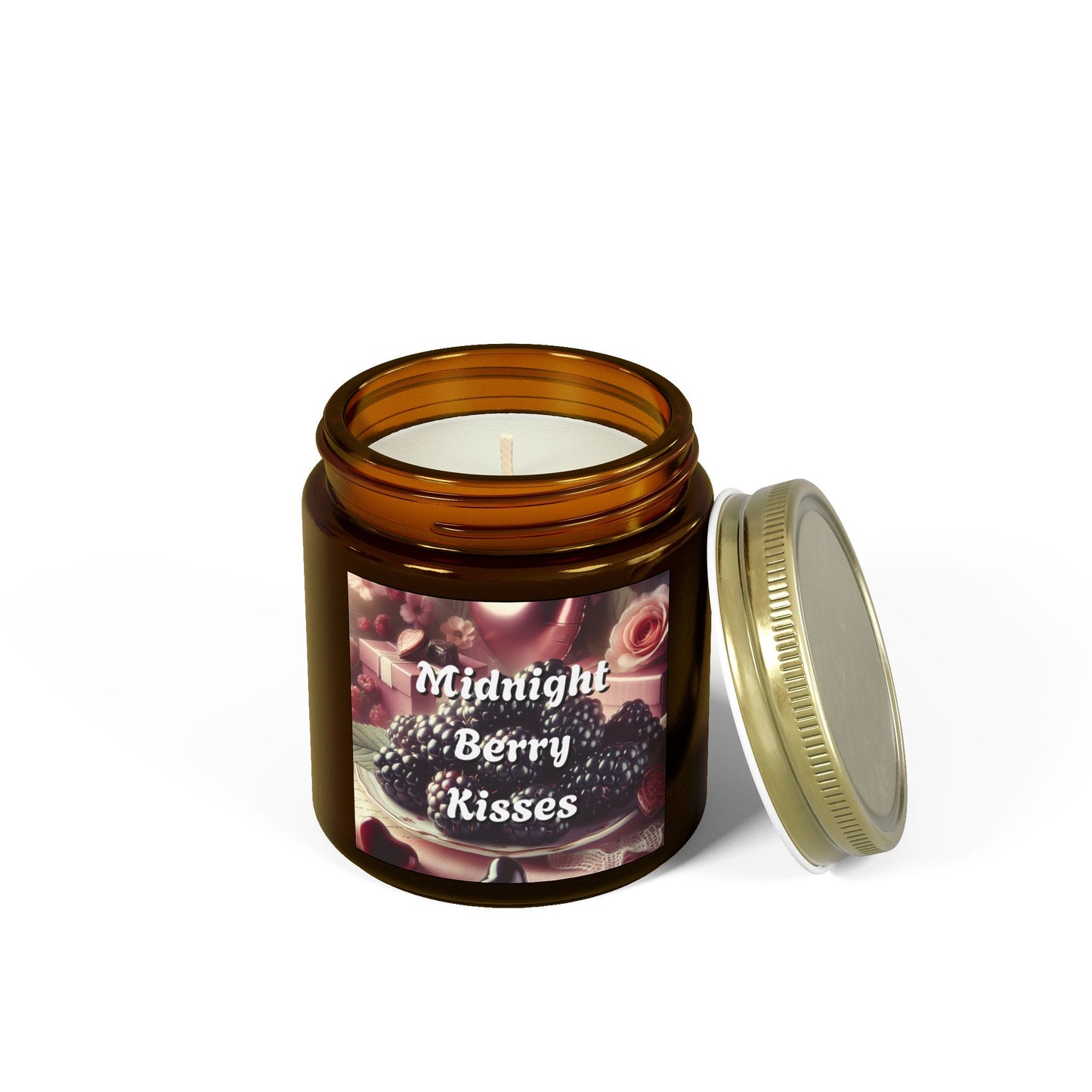 Scented Candles, Valentine's Day Candle, Midnight Berry Kisses Home Fragrance, Coconut Apricot Wax, Romantic Gift, Bedroom