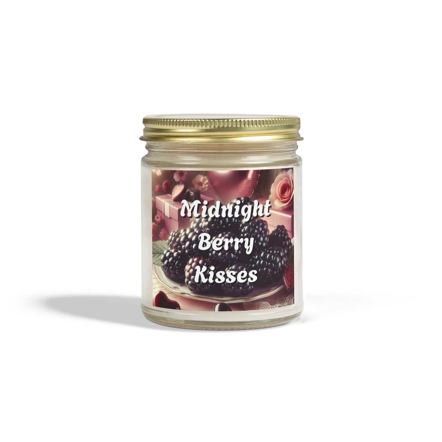 Scented Candles, Valentine's Day Candle, Midnight Berry Kisses Home Fragrance, Coconut Apricot Wax, Romantic Gift, Bedroom