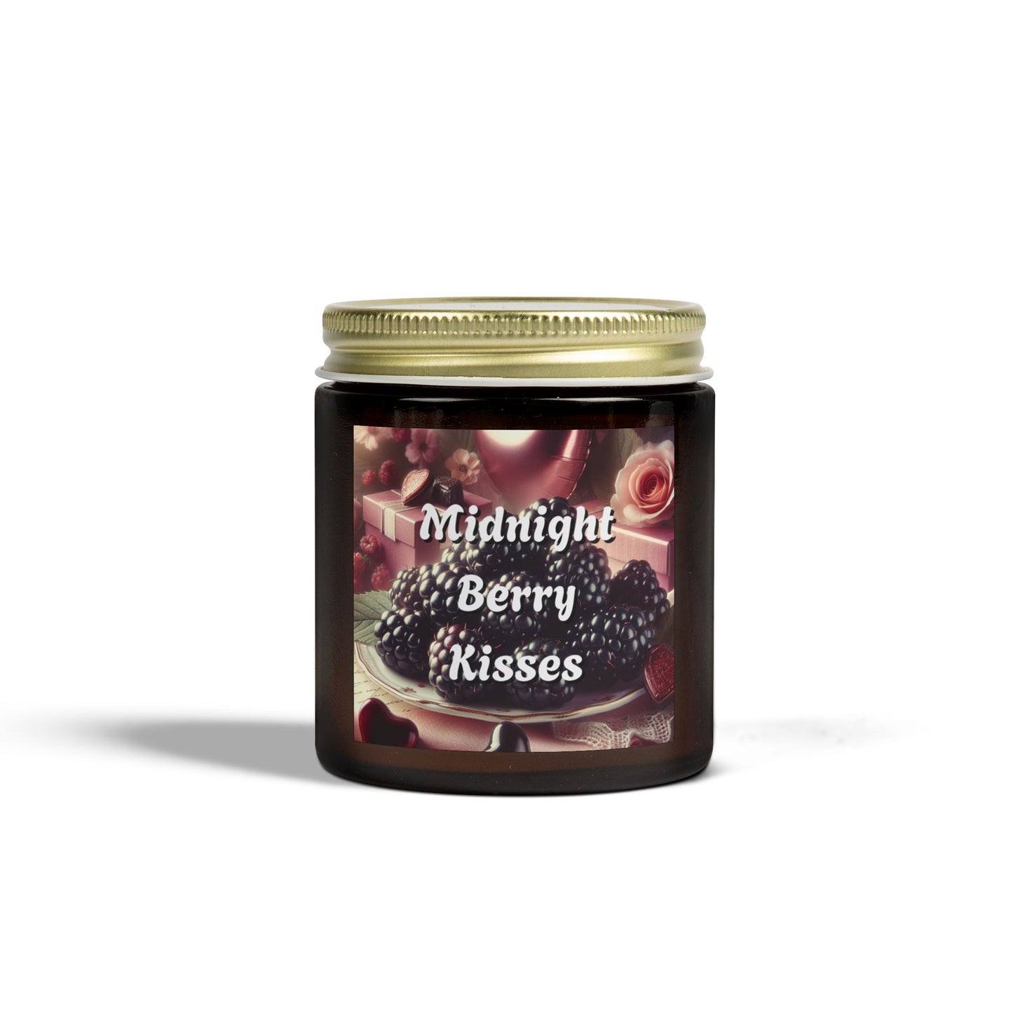 Scented Candles, Valentine's Day Candle, Midnight Berry Kisses Home Fragrance, Coconut Apricot Wax, Romantic Gift, Bedroom