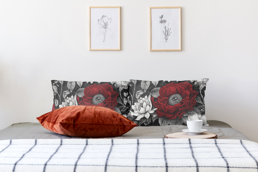 Gothic Floral Pillow Shams